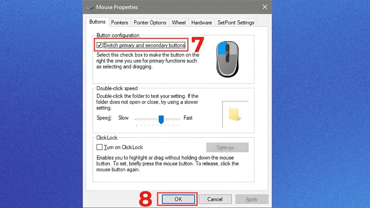 Cách chuyển chuột trái sang phải Win 10 bằng Control Panel bước 3