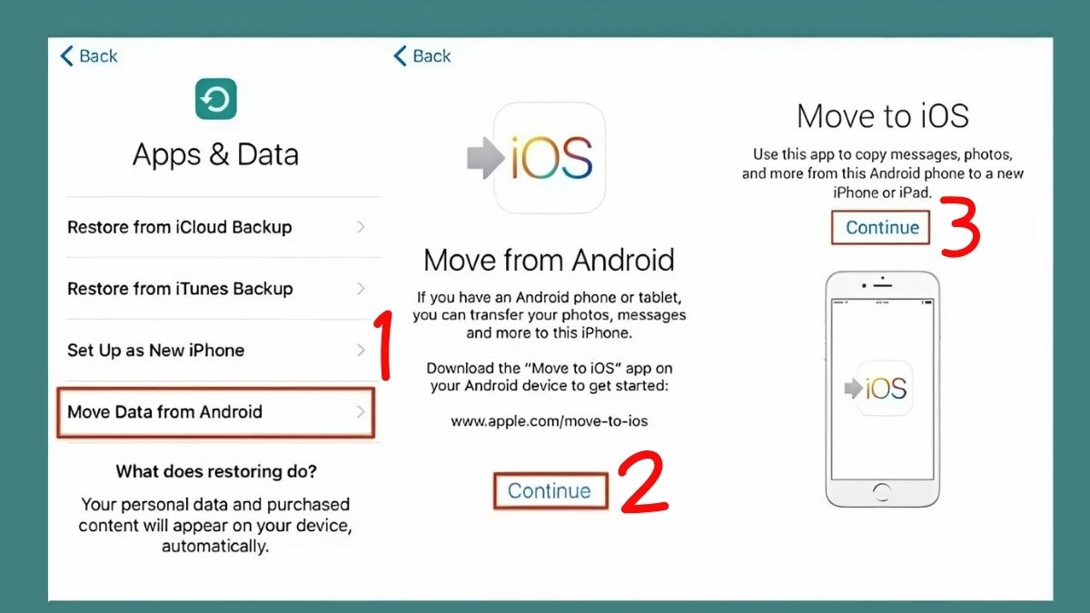 Cách chuyển danh bạ từ OPPO sang iPhone bằng Move to iOS bước 1