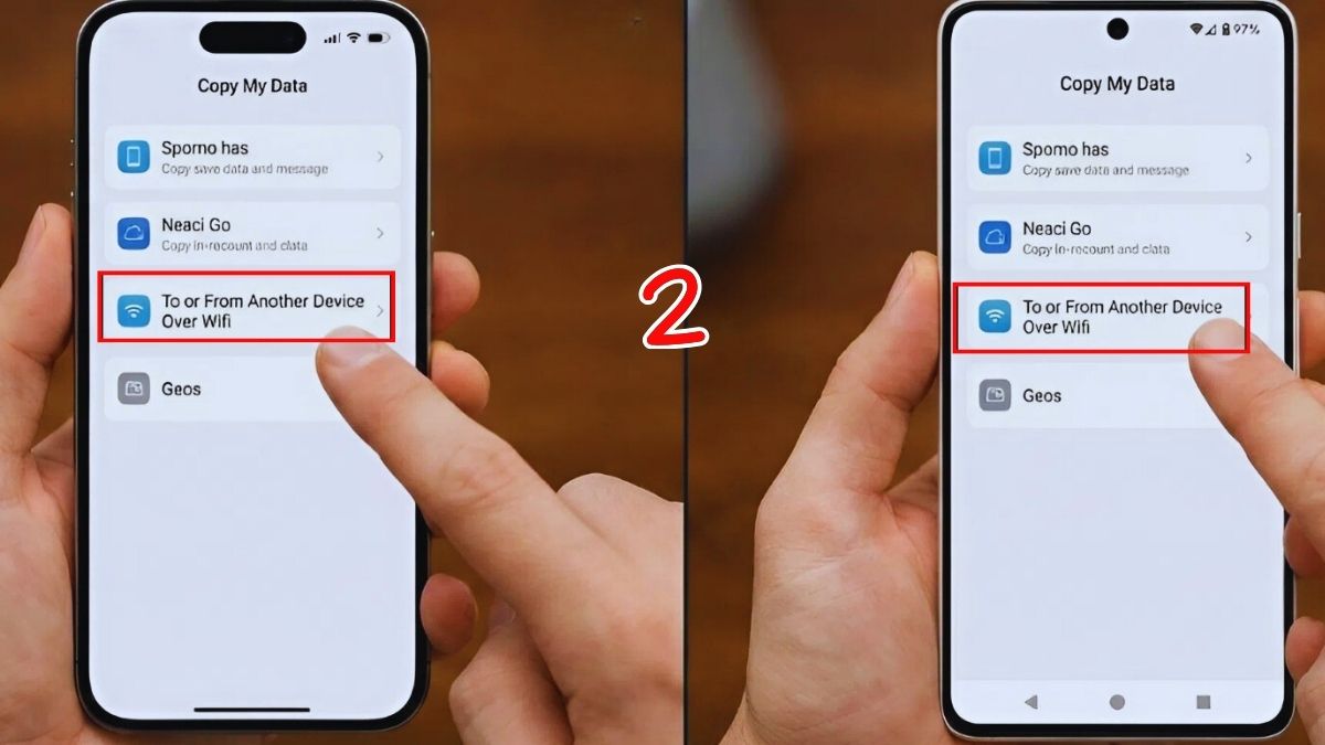 Cách chuyển danh bạ từ OPPO sang iPhone bằng ứng dụng Copy My Data bước 2