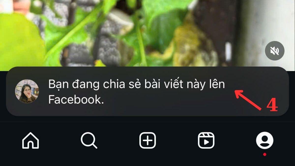Cách đăng bài trên Facebook từ Instagram bước 4
