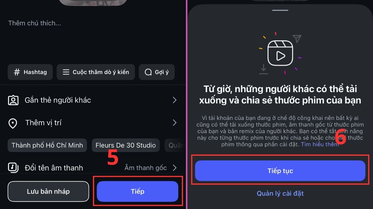 Cách đăng story dài trên Instagram - Chia sẻ video từ Reels lên story bước 5, 6