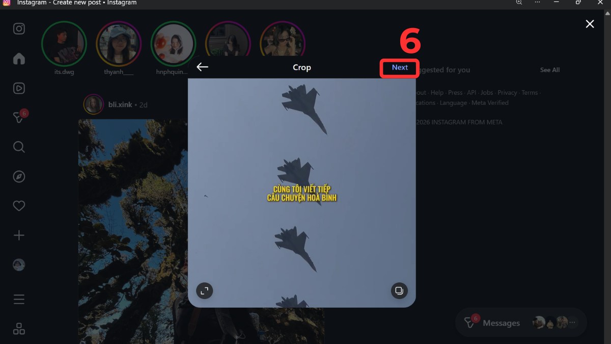 Cách đăng thước phim trên Instagram trên máy tính bước 3 - Tải video lên