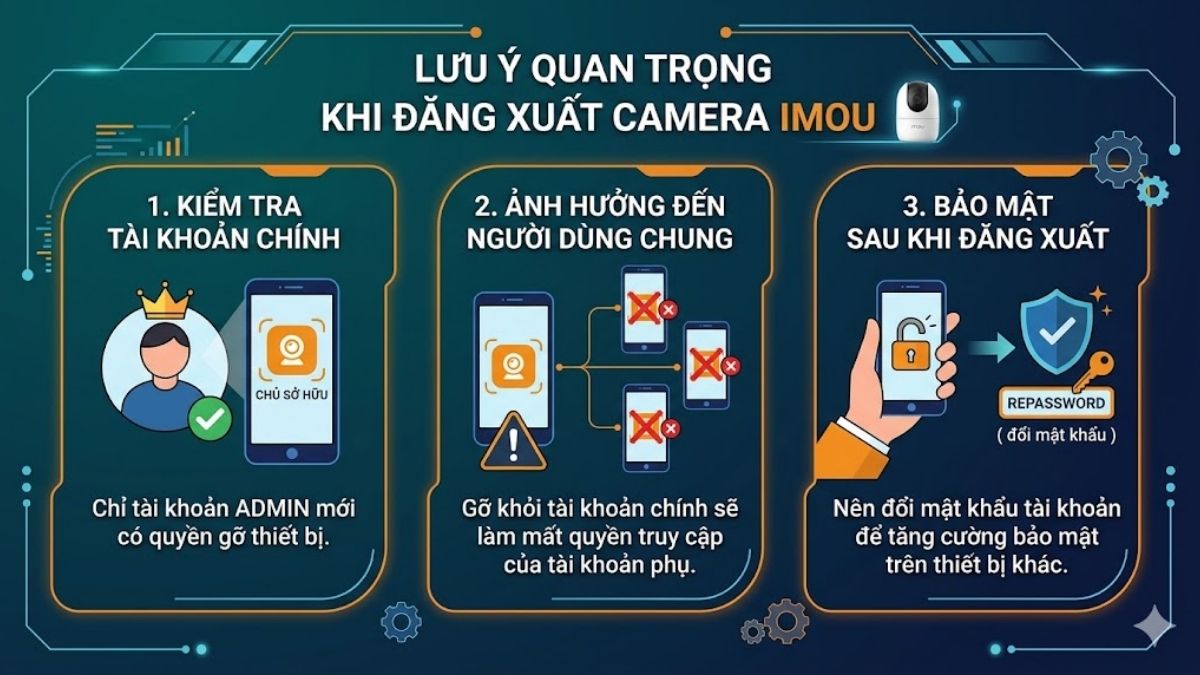 Cách đăng xuất camera Imou trên điện thoại và các lưu ý