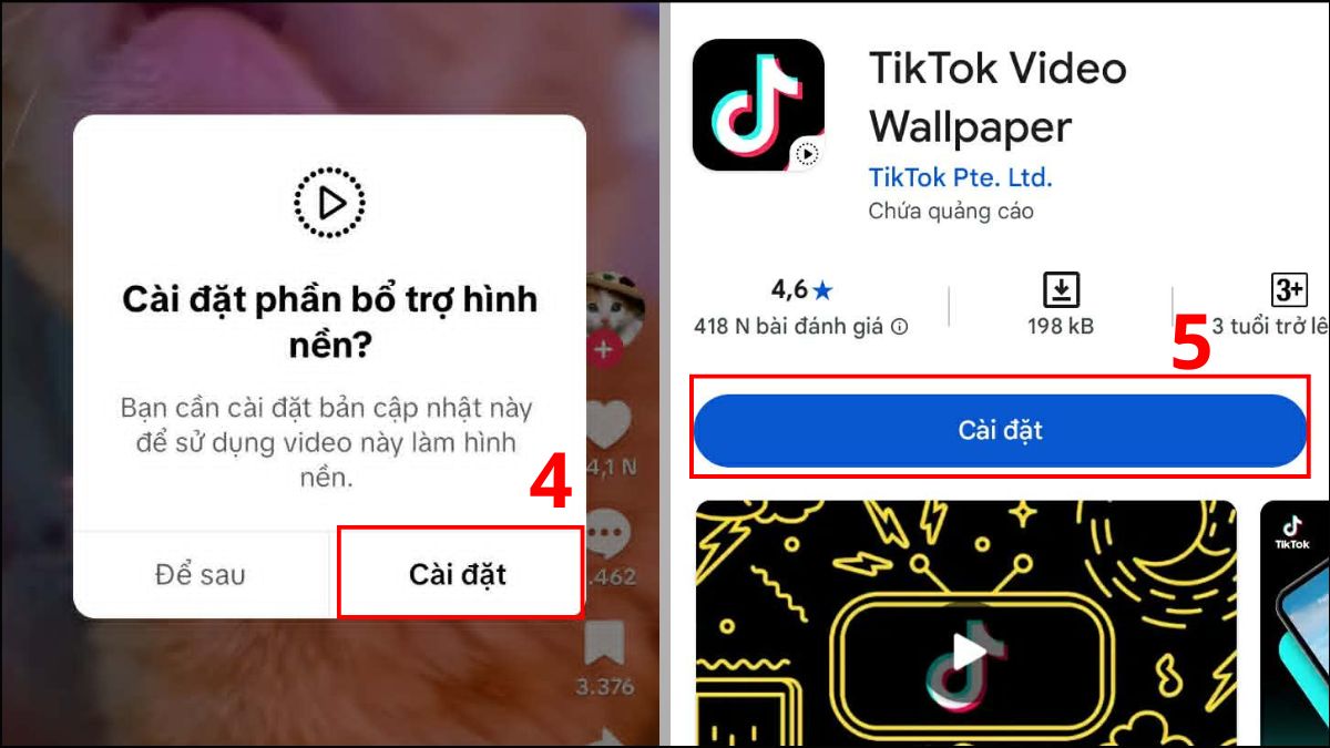 Cách đặt video làm hình nền điện thoại Oppo qua TikTok bước 2