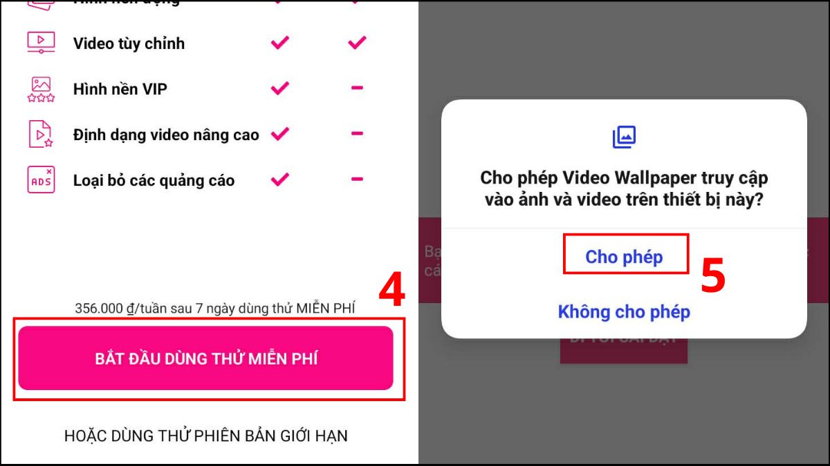 Cách đặt video làm hình nền điện thoại Oppo qua Video Live Wallpaper bước 2