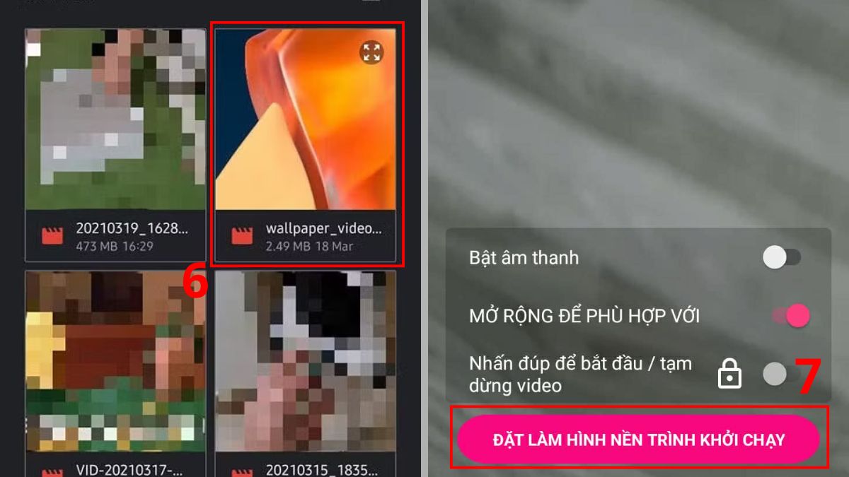 Cách đặt video làm hình nền điện thoại Oppo qua Video Live Wallpaper bước 3