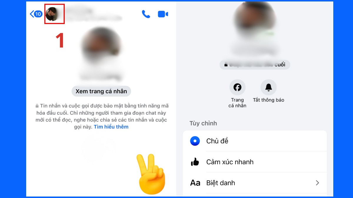 Cách để biết người khác chụp màn hình Messenger - Bật thông báo bước 1