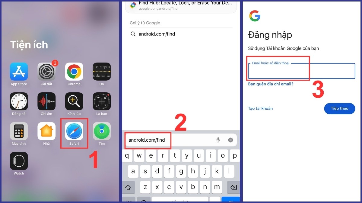 Cách định vị điện thoại OPPO bằng iPhone