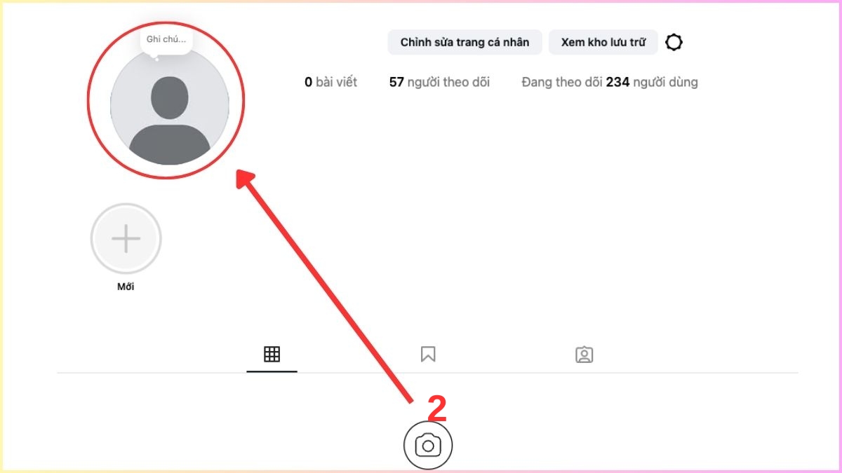 Cách đổi avatar trên Instagram bằng máy tính bước 2