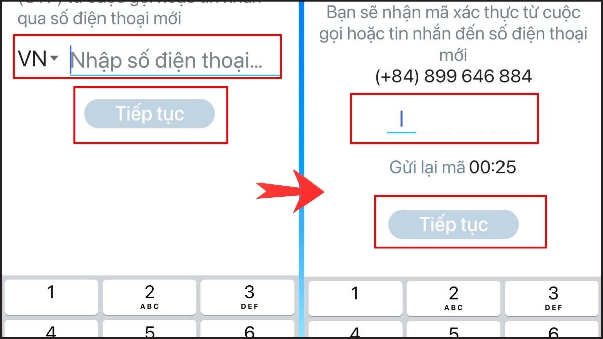 Cách đổi số điện thoại Zalo Pay qua Zalo bước 3