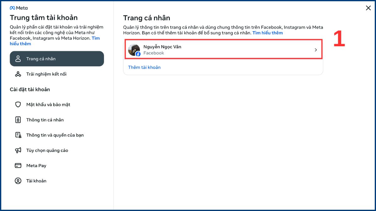 Cách đổi tên Facebook quá 5 lần bước 1