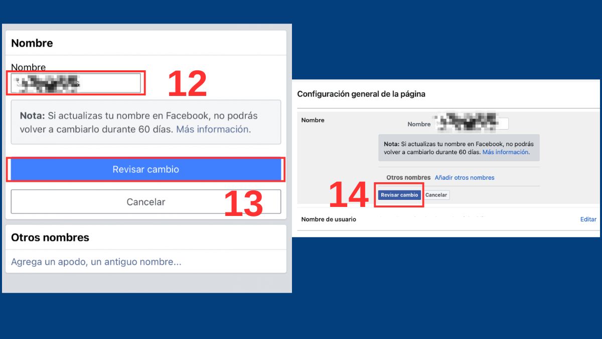 Cách đổi tên Facebook chứa ký tự đặc biệt bước 12, 13, 14