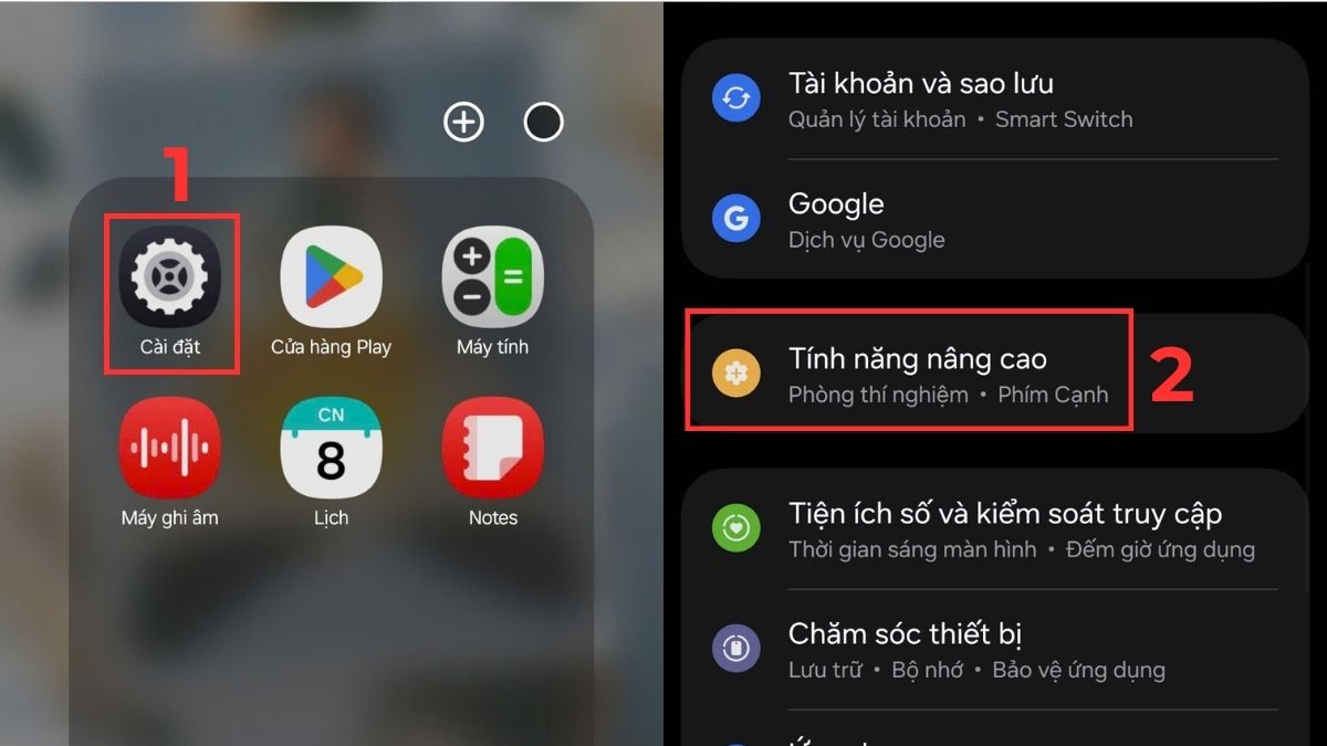 Cách chụp màn hình ra ngoài Samsung nhanh chóng khác - Sử dụng tính năng vuốt màn hình
