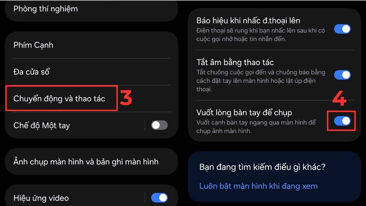 Cách chụp màn hình ra ngoài Samsung nhanh chóng khác - Sử dụng tính năng vuốt màn hình 2