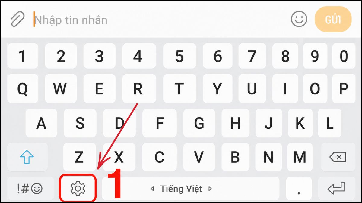 Cách gõ bàn phím tiếng Hàn trên điện thoại - Bật tiên đoán bước 1