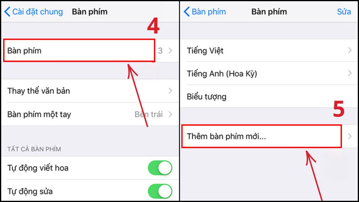 Cách gõ bàn phím tiếng Hàn trên điện thoại iOS bước 2