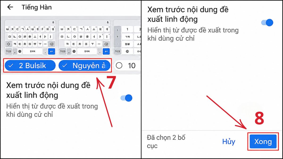 Cách gõ bàn phím tiếng Hàn trên điện thoại Android bước 5