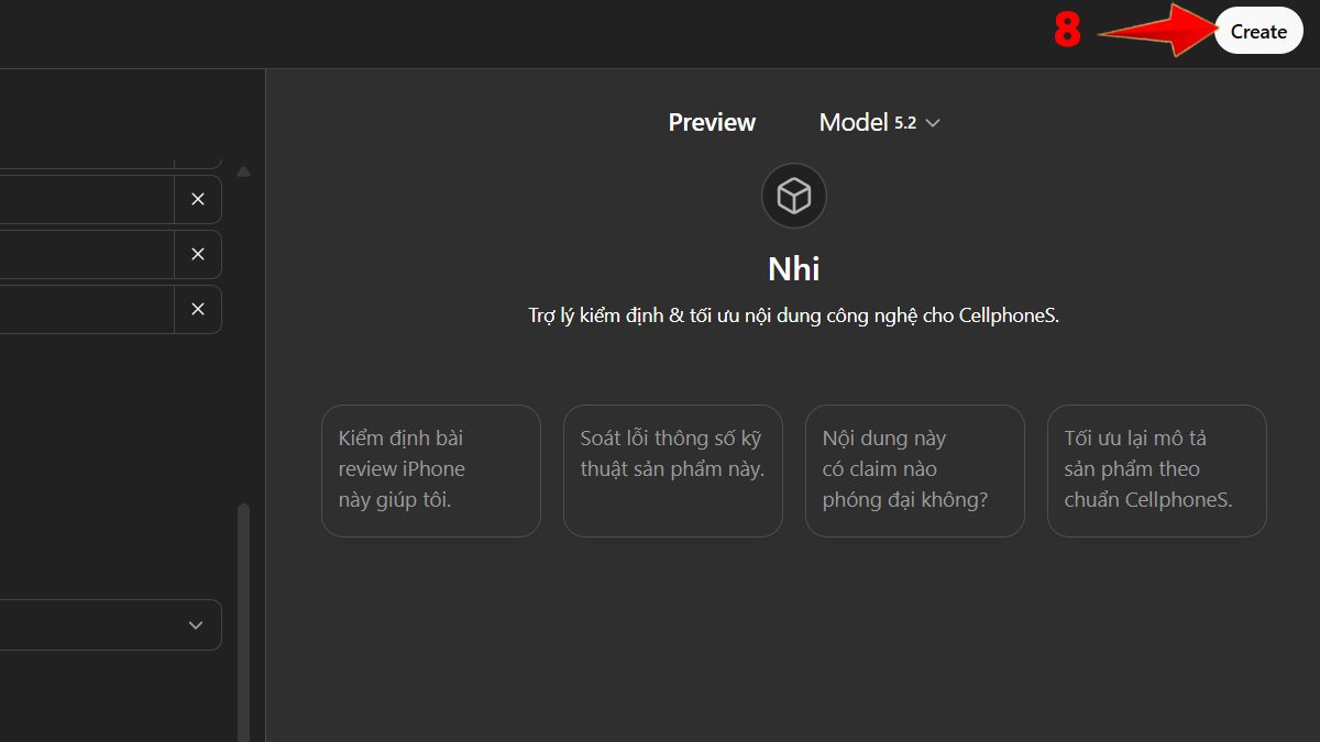 Cách huấn luyện ChatGPT - Tạo Custom GPTs bước 4