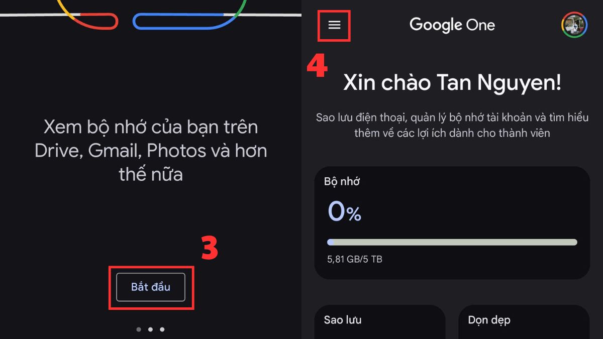 Cách hủy Gemini Advanced qua ứng dụng Google One bước 2