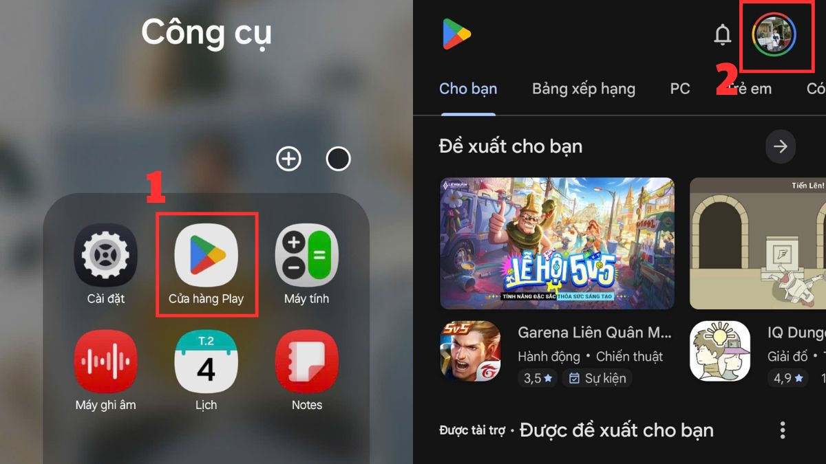 Cách hủy Gemini Advanced qua Google Play bước 1