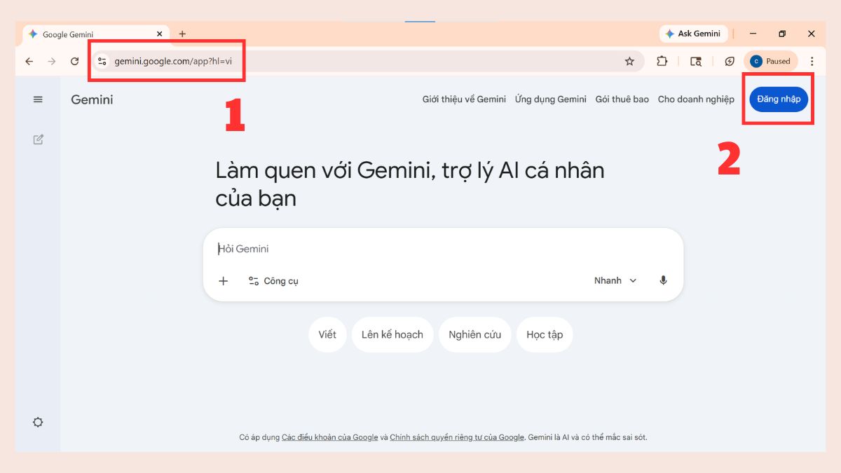 Cách hủy Gemini Advanced trên máy tính bước 1-1