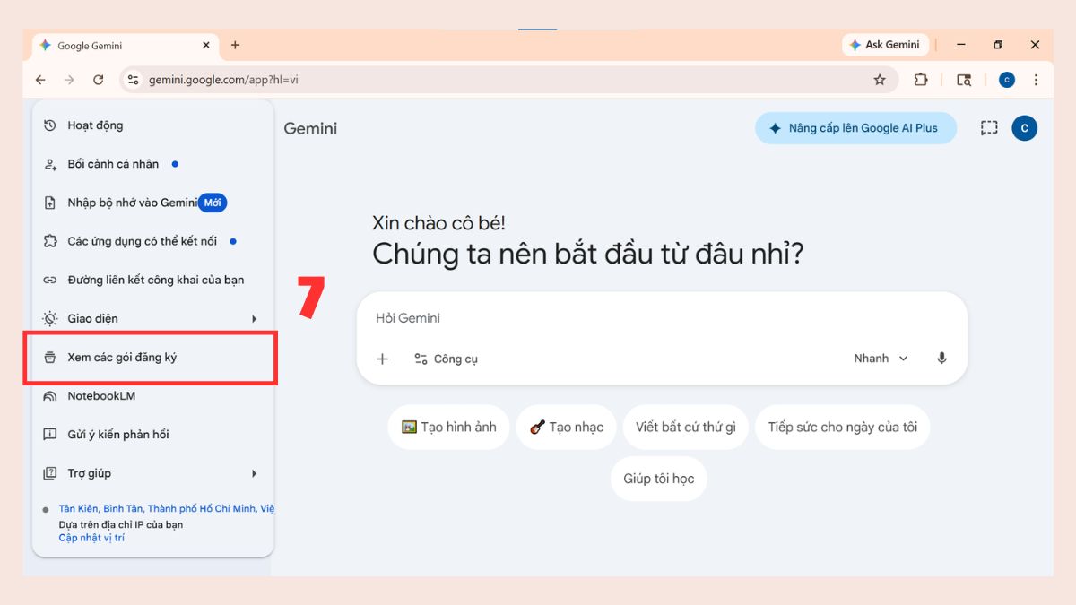 Cách hủy Gemini Advanced trên máy tính bước 2-2