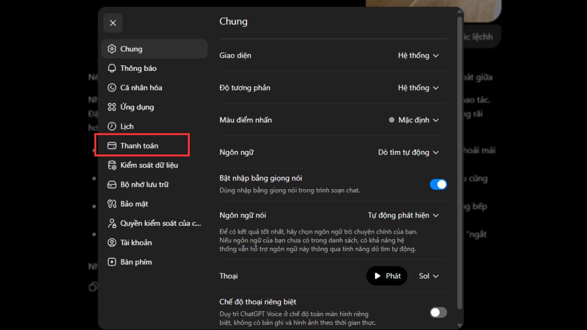Cách hủy gói ChatGPT Plus trên máy tính bước 3