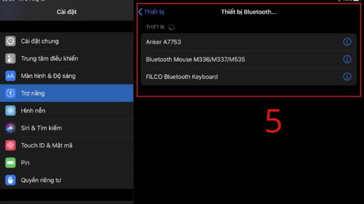 Cách kết nối chuột Bluetooth với iPad bước 4