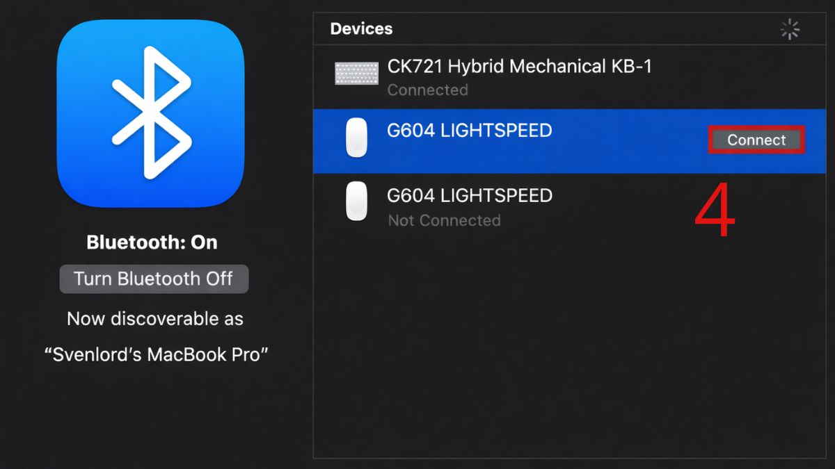 Cách kết nối chuột Bluetooth với Macbook bước 3