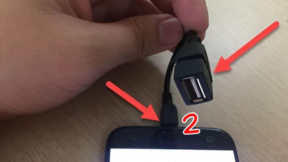 Cách kết nối chuột có dây với điện thoại bước 2