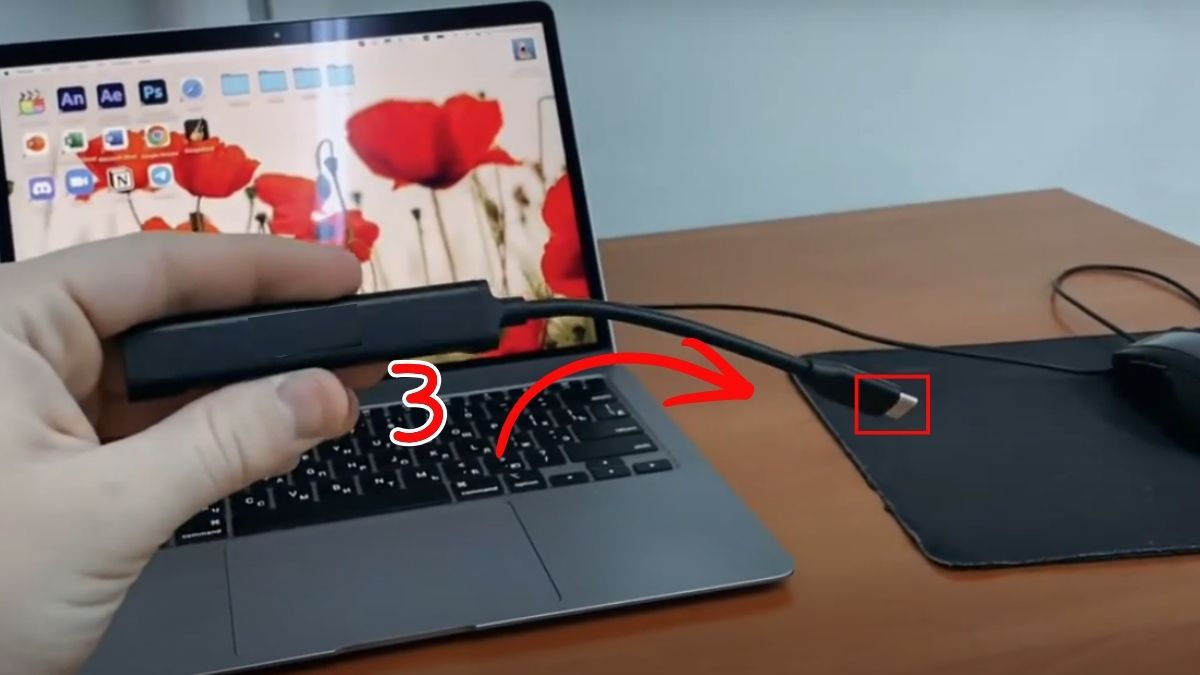 Cách kết nối chuột có dây với máy tính Macbook bước 3