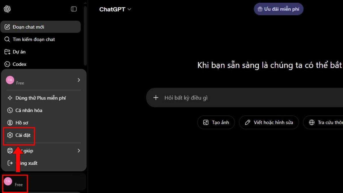 Lưu trữ và cách khôi phục đoạn chat đã xóa trên ChatGPT bằng cách dùng Export Data bước 2