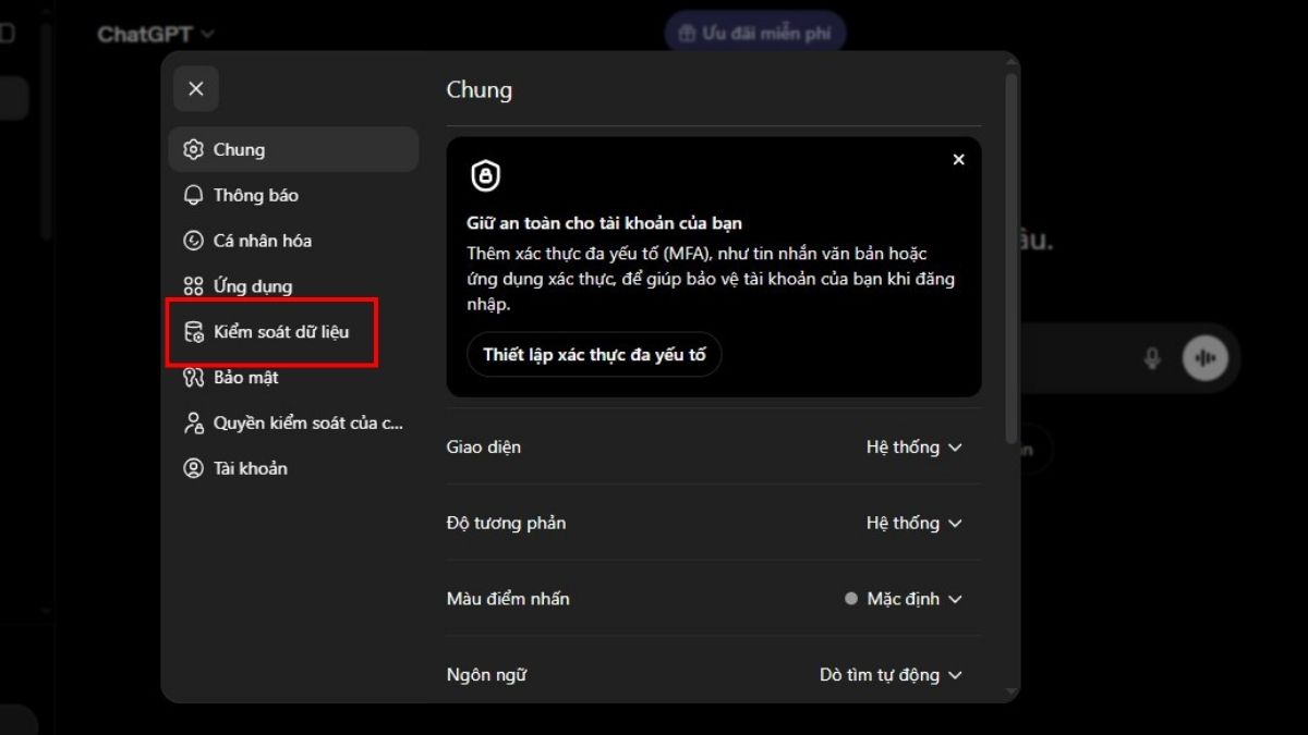 Lưu trữ và cách khôi phục đoạn chat đã xóa trên ChatGPT bằng cách dùng Export Data bước 3