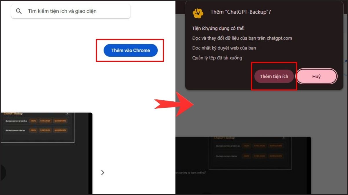Lưu trữ và cách khôi phục đoạn chat đã xóa trên ChatGPT bằng cách dùng ChatGPT Backup bước 2