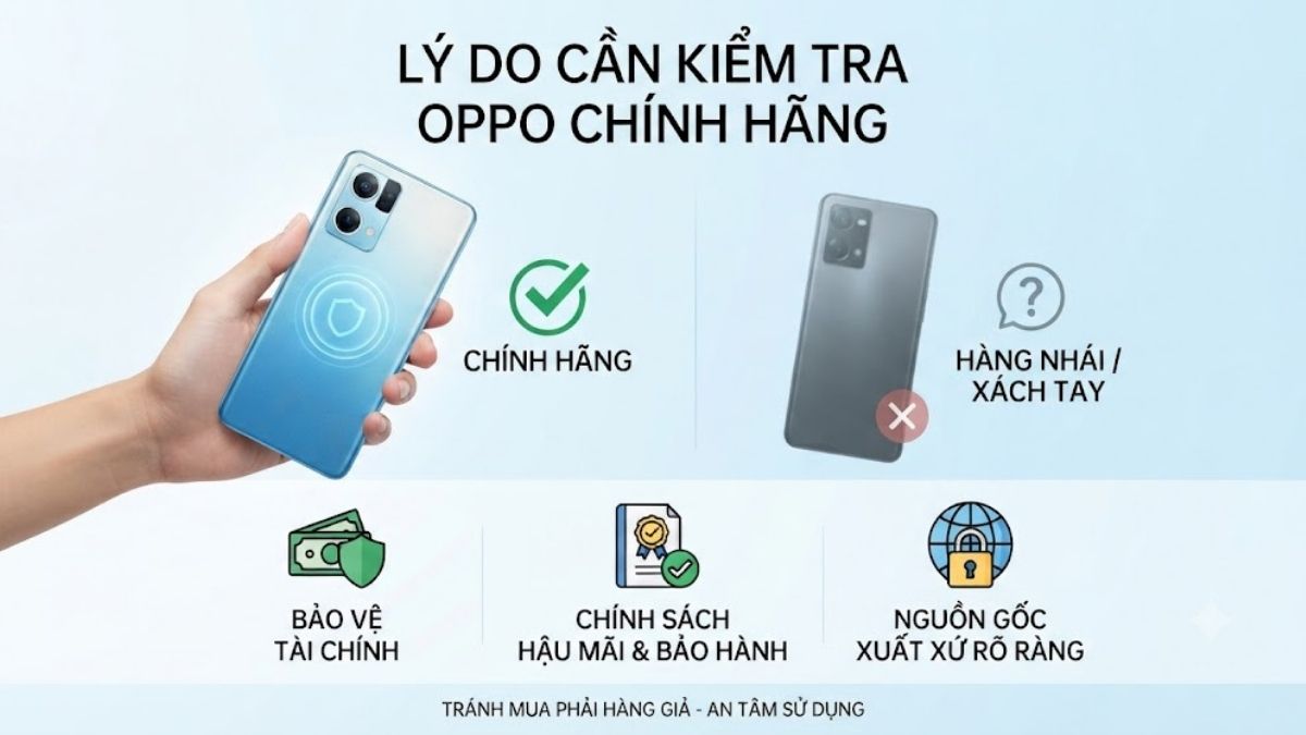 Tại sao nên áp dụng cách kiểm tra OPPO chính hãng