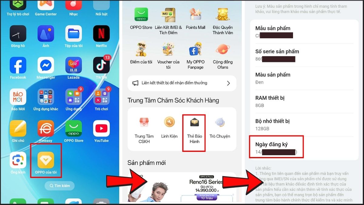 Cách kiểm tra OPPO chính hãng và xem trình trạng bảo hành
