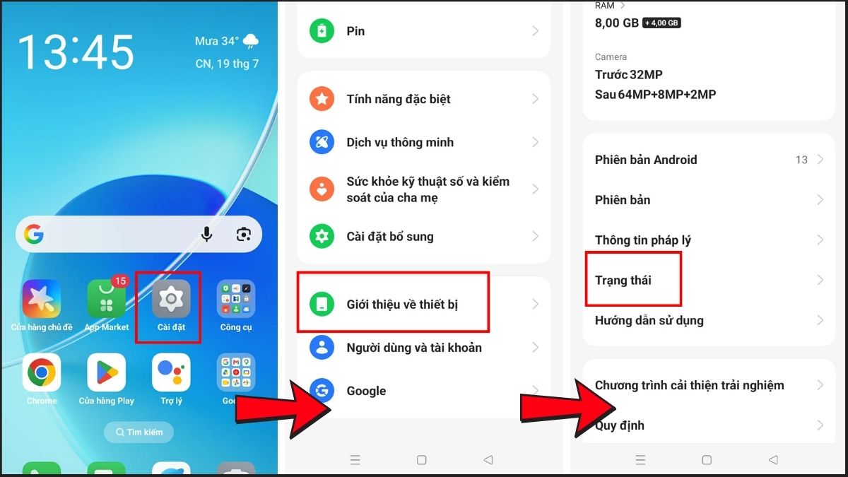 Cách kiểm tra OPPO chính hãng qua IMEI bước 1, 2, 3