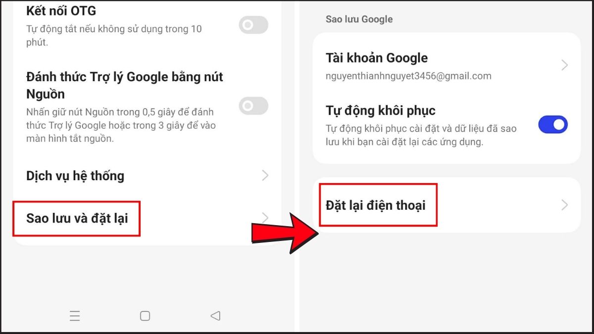 Cách kiểm tra OPPO chính hãng và khôi phục cài đặt gốc bước 2