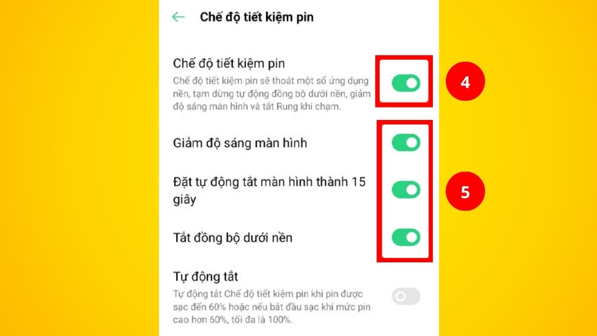 Cách làm điện thoại OPPO chạy mượt hơn - Bật chế độ tiết kiệm pin bước 3