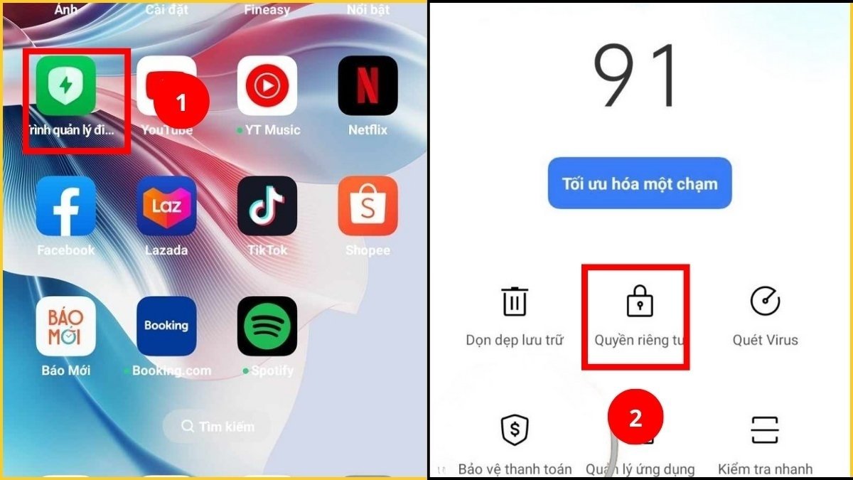 Cách làm điện thoại OPPO chạy mượt hơn - Tắt quyền khởi động cùng hệ thống bước 1
