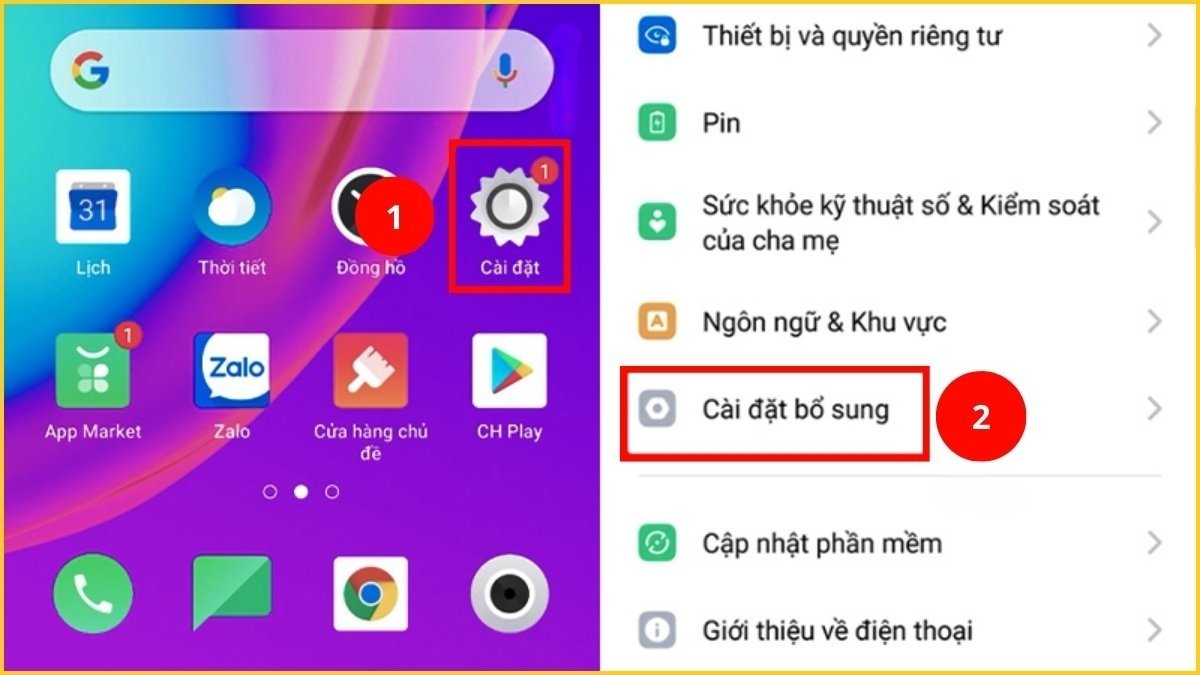 Cách làm điện thoại OPPO chạy mượt hơn - Reset cấu hình bước 1