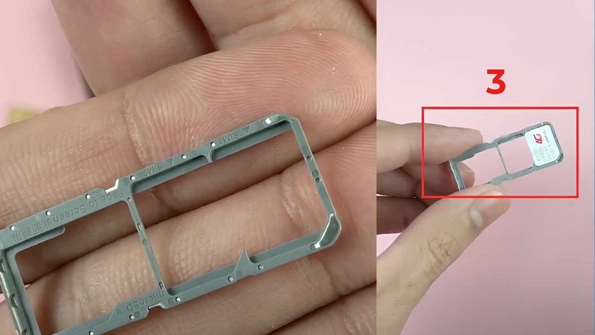 Cách lắp SIM OPPO có khe SIM rời bước 3