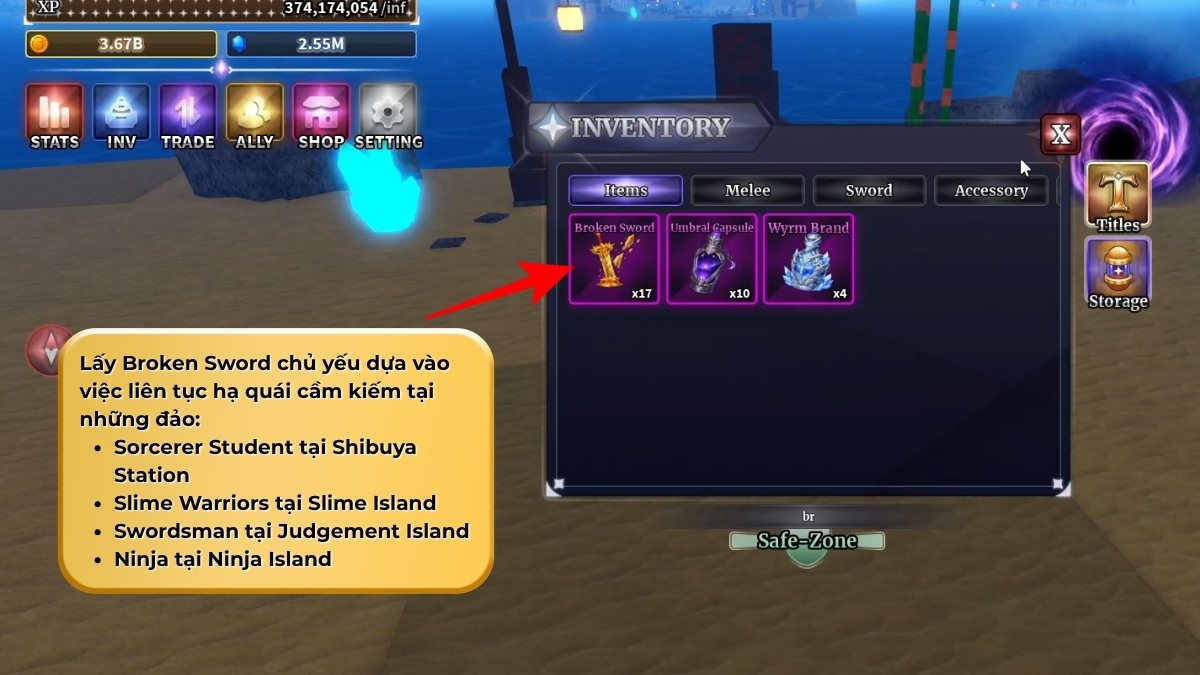 Cách lấy Broken Sword Sailor Piece chi tiết