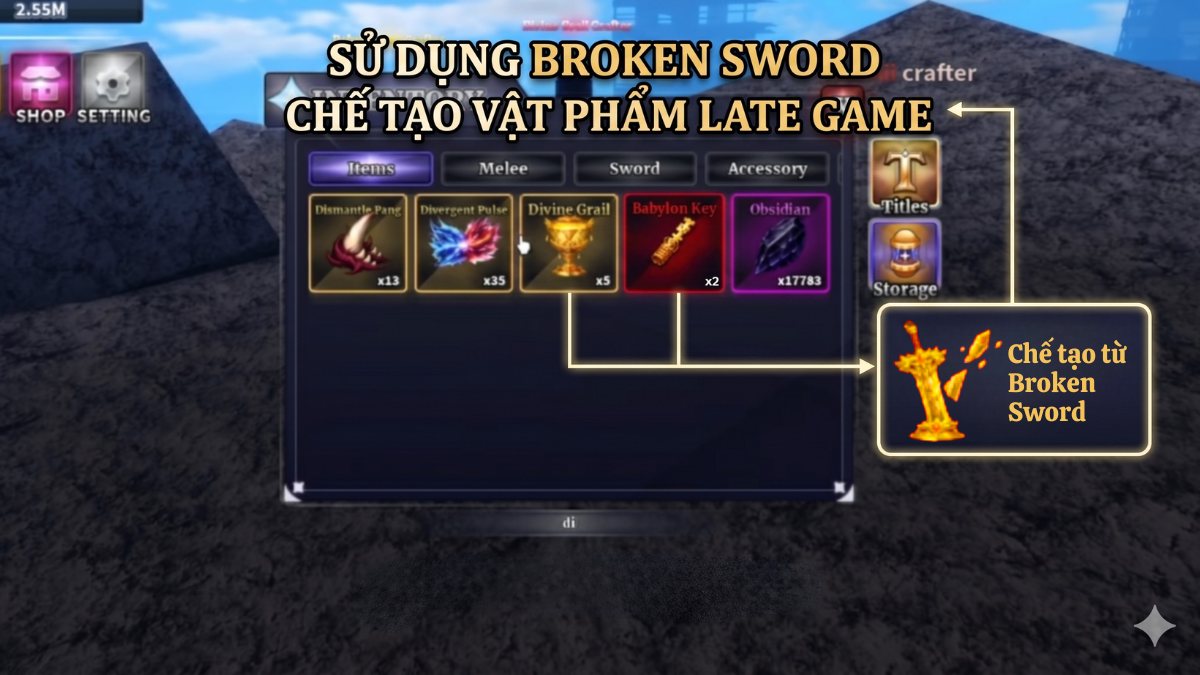 Cách lấy Broken Sword Sailor Piece và sử dụng để nâng cấp vật phẩm