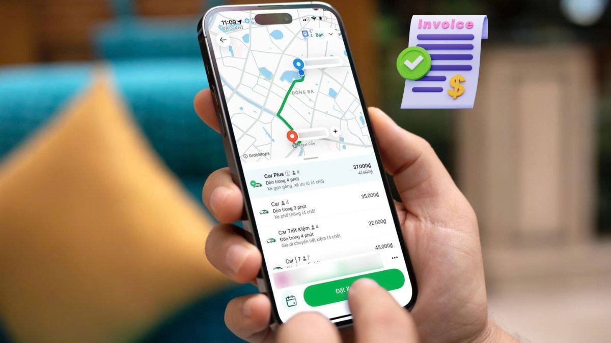 Lấy hóa đơn Grab để đưa vào chi phí doanh nghiệp