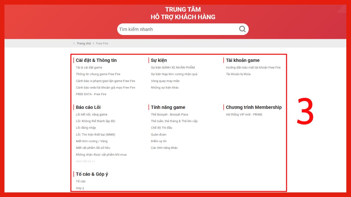 Cách lấy lại acc Free Fire khi bị mất Facebook bằng ID bước 3