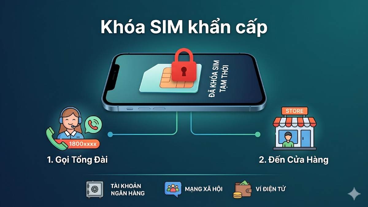 Cách lấy lại số điện thoại khi bị mất SIM - Khóa SIM khẩn cấp