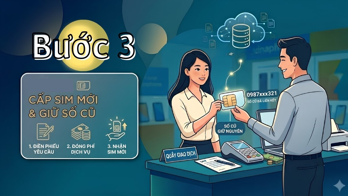 Cách lấy lại số điện thoại khi bị mất SIM chính chủ bước 3