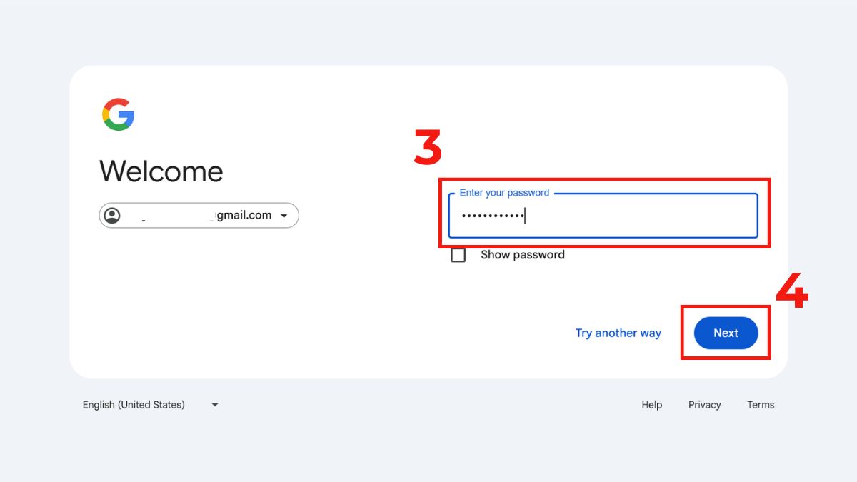 Cách lấy mã xác minh Gmail qua tin nhắn SMS hoặc cuộc gọi bước 1-2