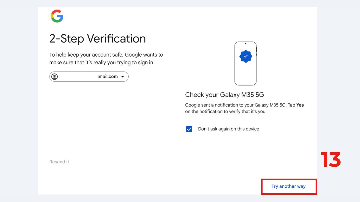 Cách lấy mã xác minh Gmail bằng mã dự phòng (Backup Codes) bước 3-1